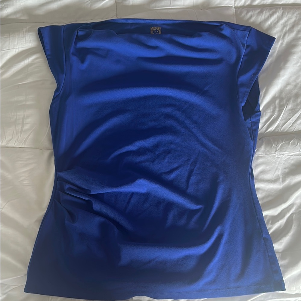 Anne Klein Blue Crepe Women's Top
